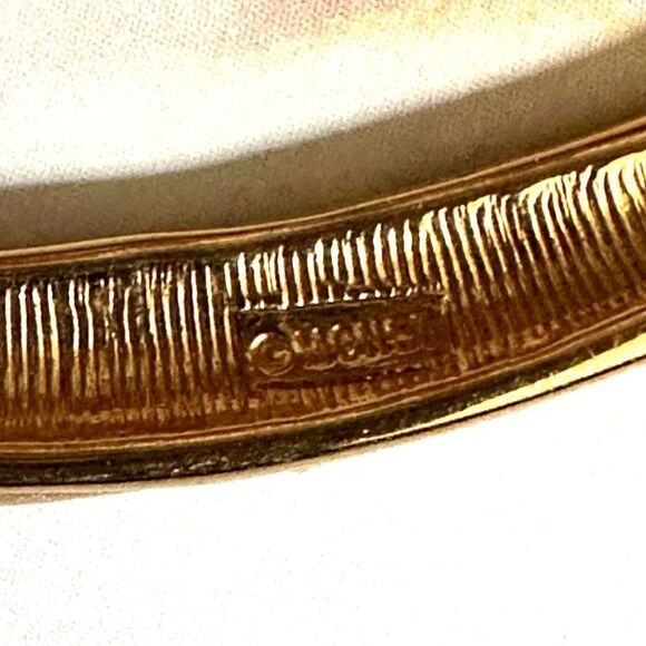 Monet gold tone long enamel earrings - Picture 5 of 6